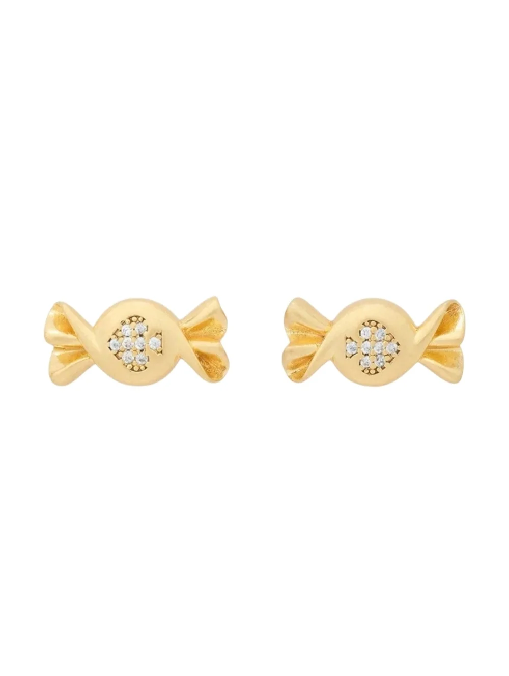 Kate Spade Treat Yourself Candy Goldtone Stud Pierced Earrings